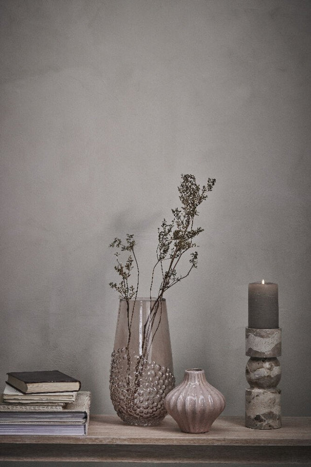 Ellia candlestick H23 cm - linen