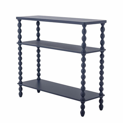 Salino Console Table - Blue / Firwood