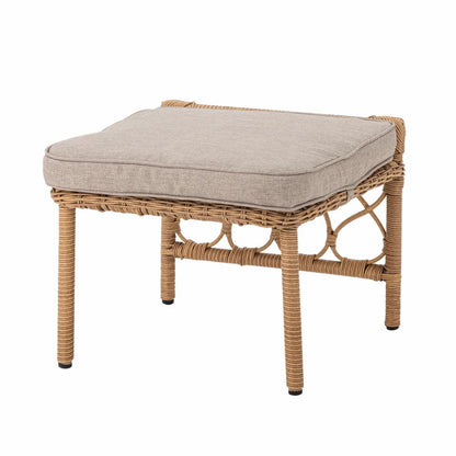Belluce Lounge Chair with Stool - Nature / Polyrattan