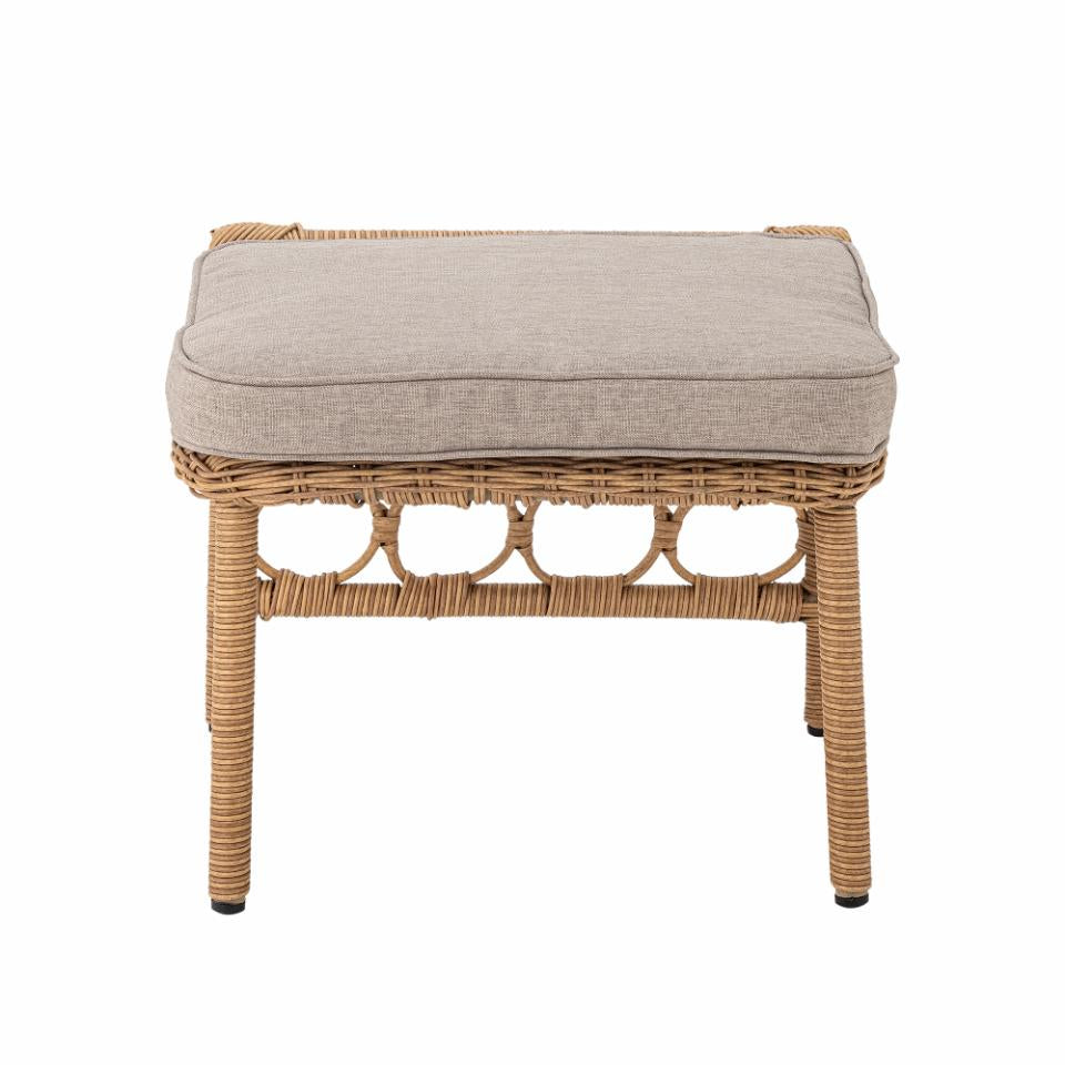Belluce Lounge Chair with Stool - Nature / Polyrattan