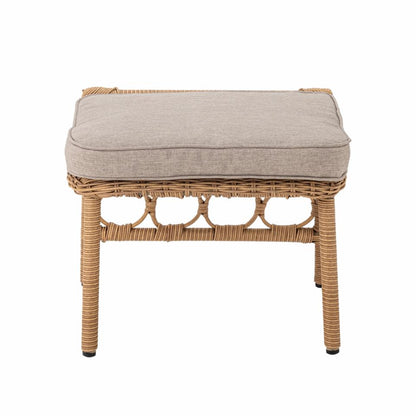 Belluce Lounge Chair with Stool - Nature / Polyrattan