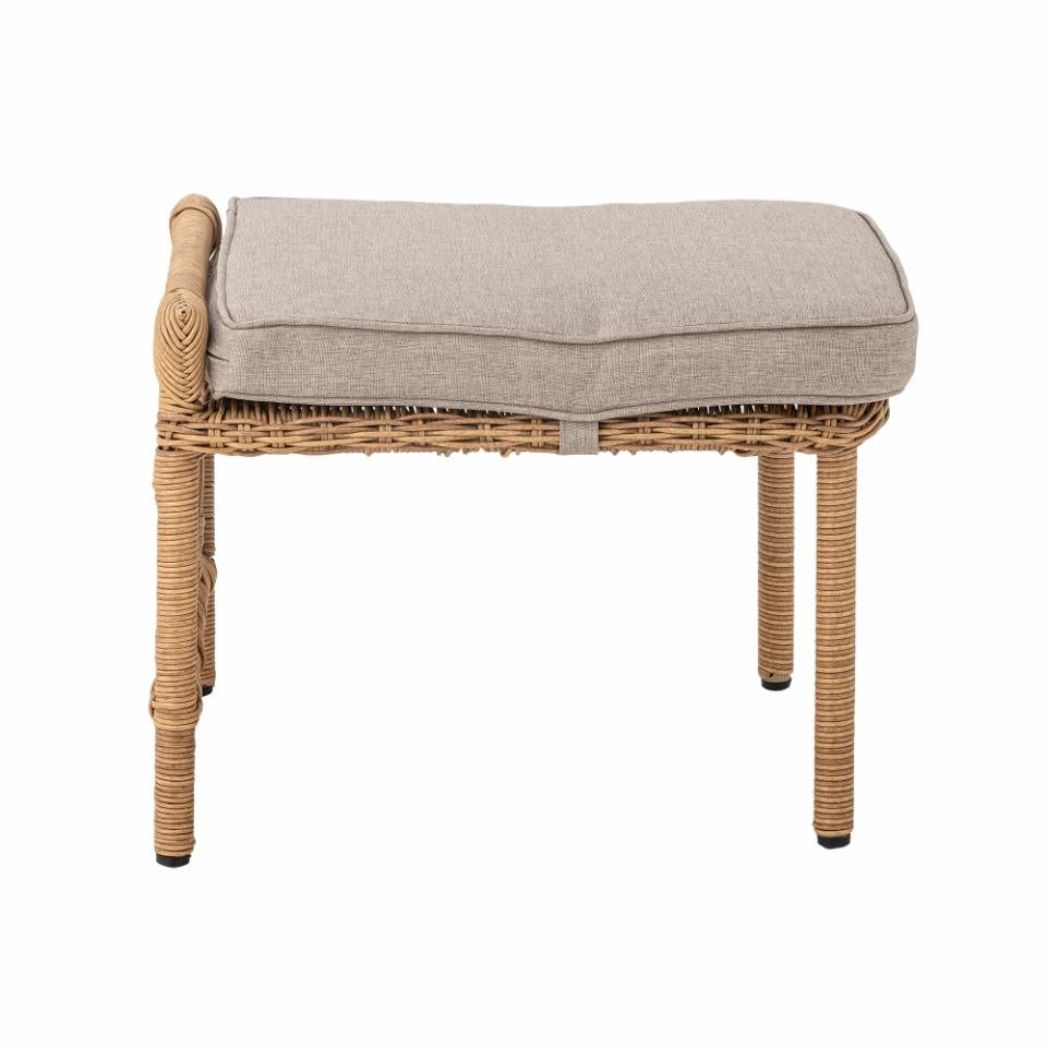 Belluce Lounge Chair with Stool - Nature / Polyrattan