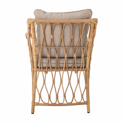 Belluce Lounge Chair with Stool - Nature / Polyrattan