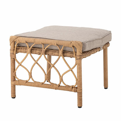 Belluce Lounge Chair with Stool - Nature / Polyrattan