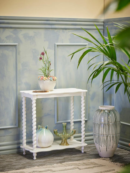 Bia Console Table - White / MDF, Firwood