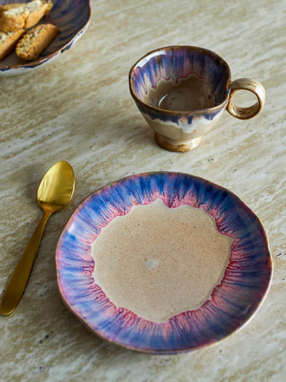 Imogen Plate Ø16,5 cm - Set of 6 - Blue/Brown