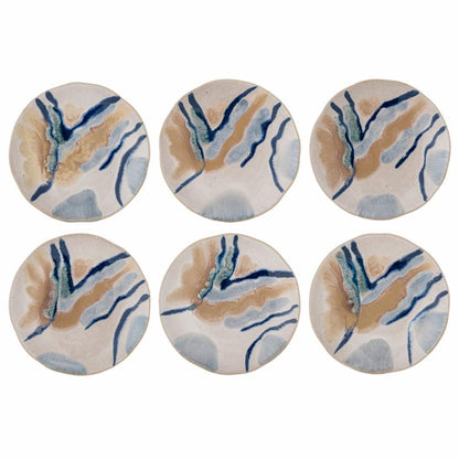 Imogen Plate Ø16,5 cm - Set of 6 - Nature/Multicolor