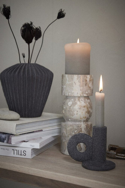 Ellia candlestick H23 cm - linen