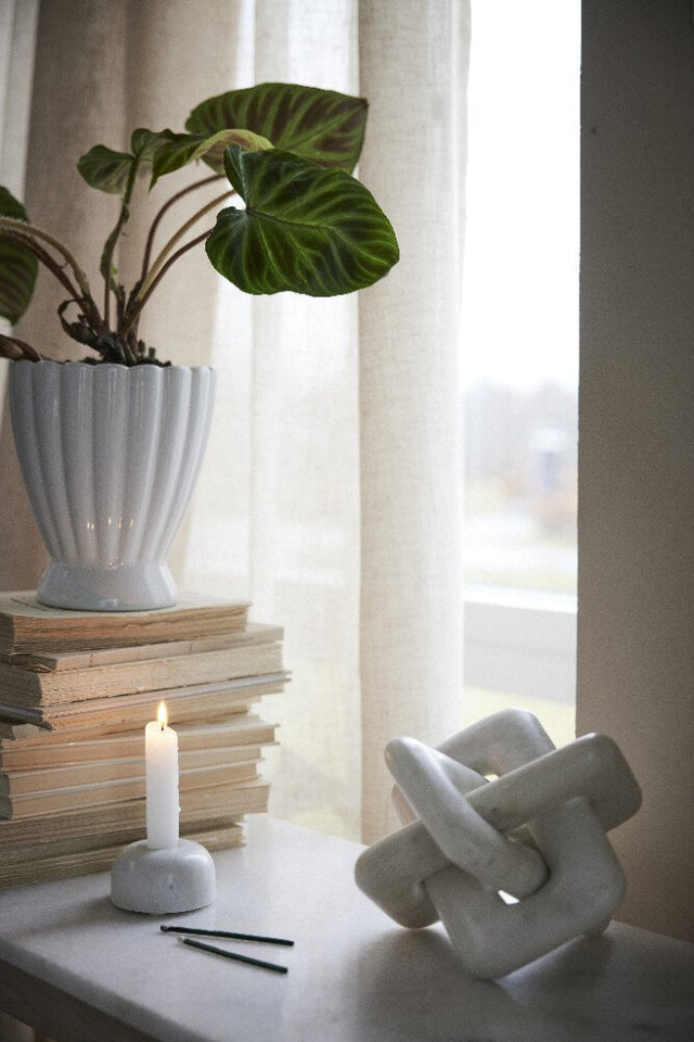 Marmilla candlestick Ø7,5 cm - white