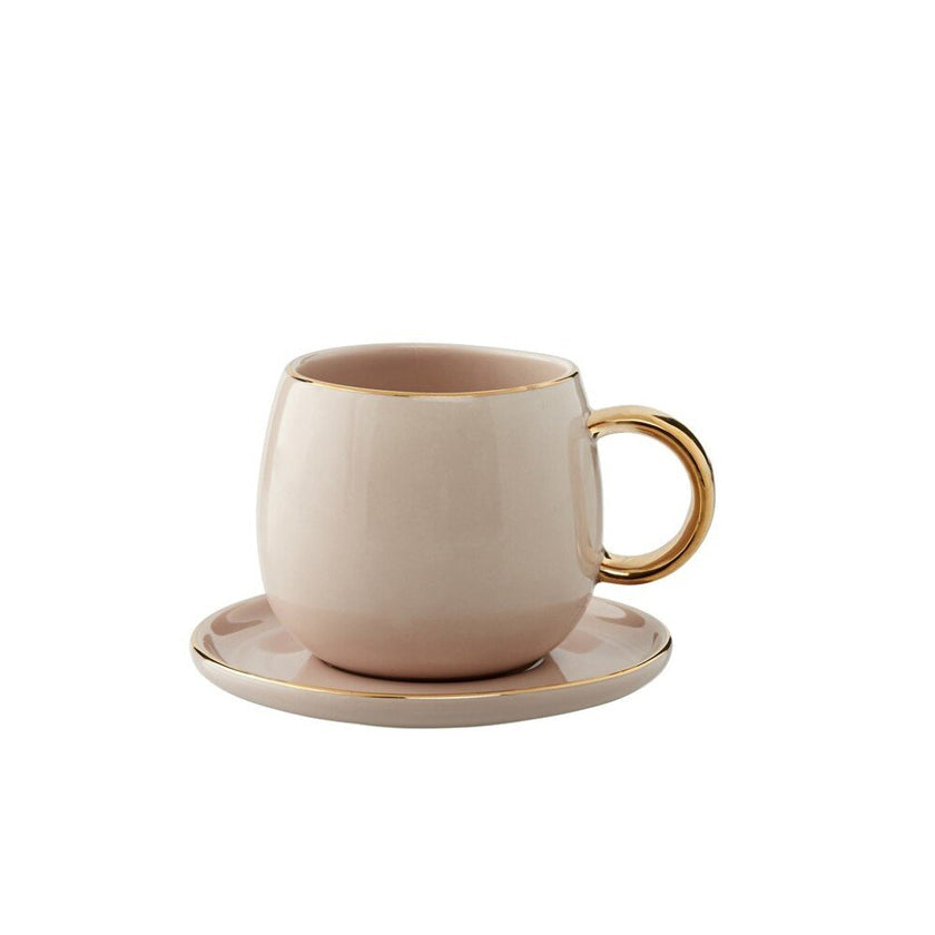 Taza/platillo espresso Clara 15 cl - rosa