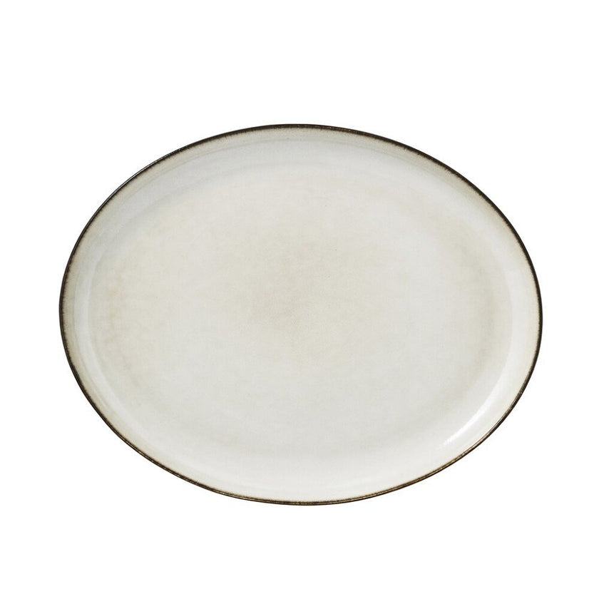 Amera serving plate 34x27 cm - white sands