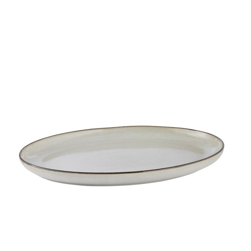 Amera serving plate 34x27 cm - white sands