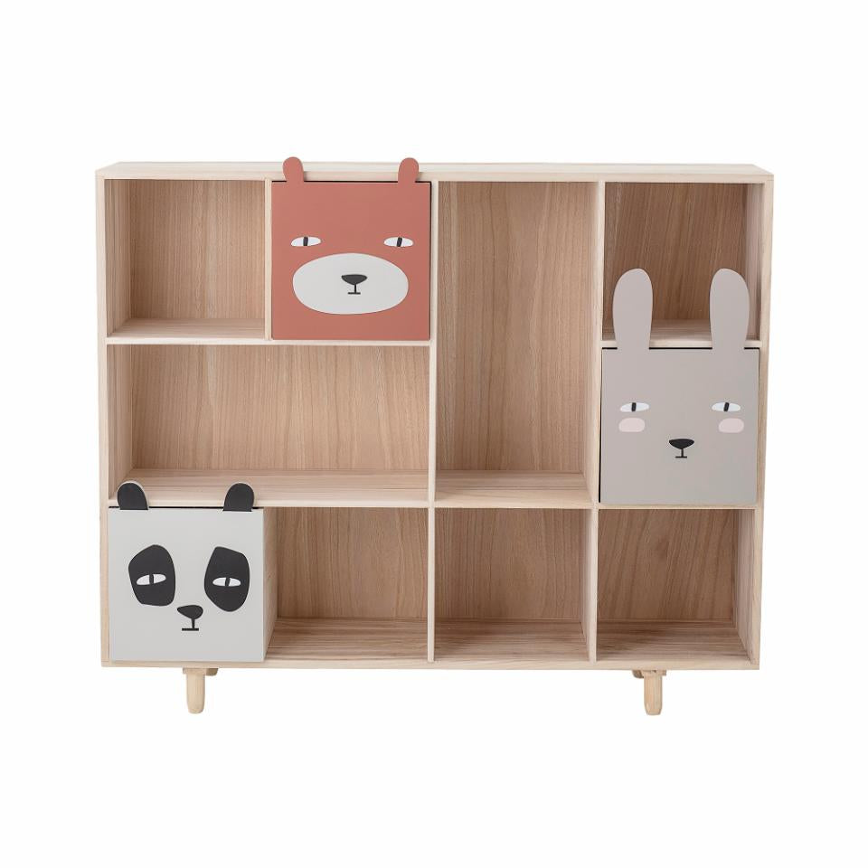 Calle Bookcase w/Drawers - Nature / Paulownia