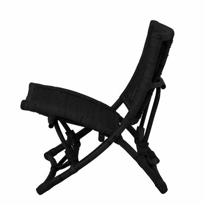 Baz Lounge Chair - Black / Rattan