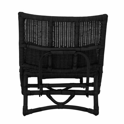 Baz Lounge Chair - Black / Rattan