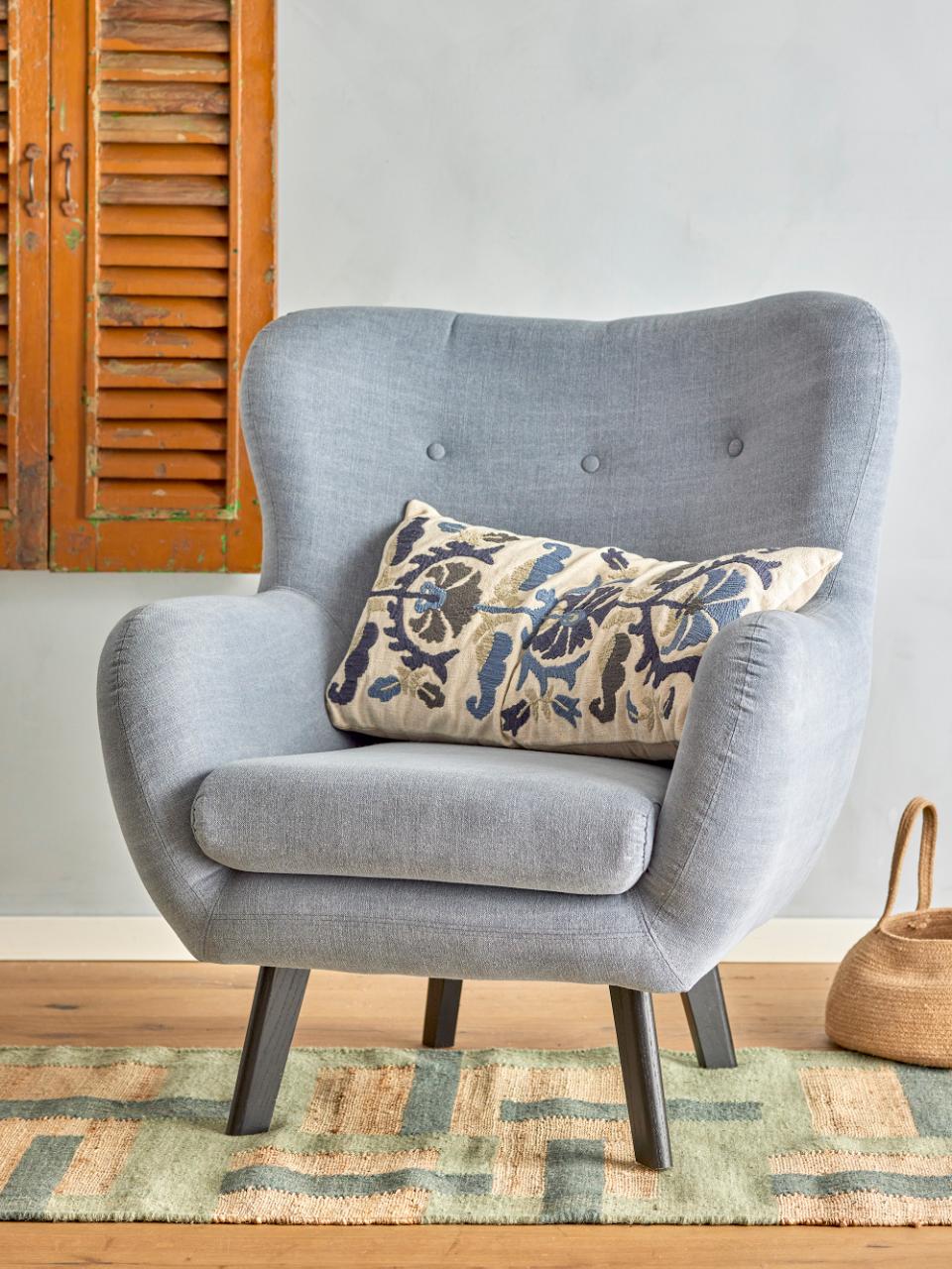 Beau Lounge Chair - Grey / Cotton