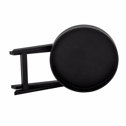 Mesa tipo bandeja Freya - Negro / Madera de caucho