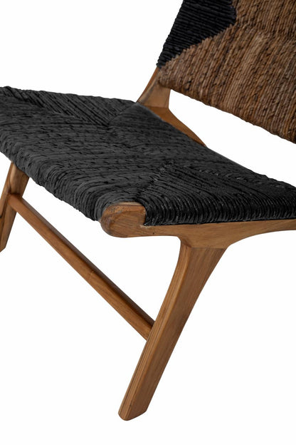 Grant Lounge Chair - Black / Teak