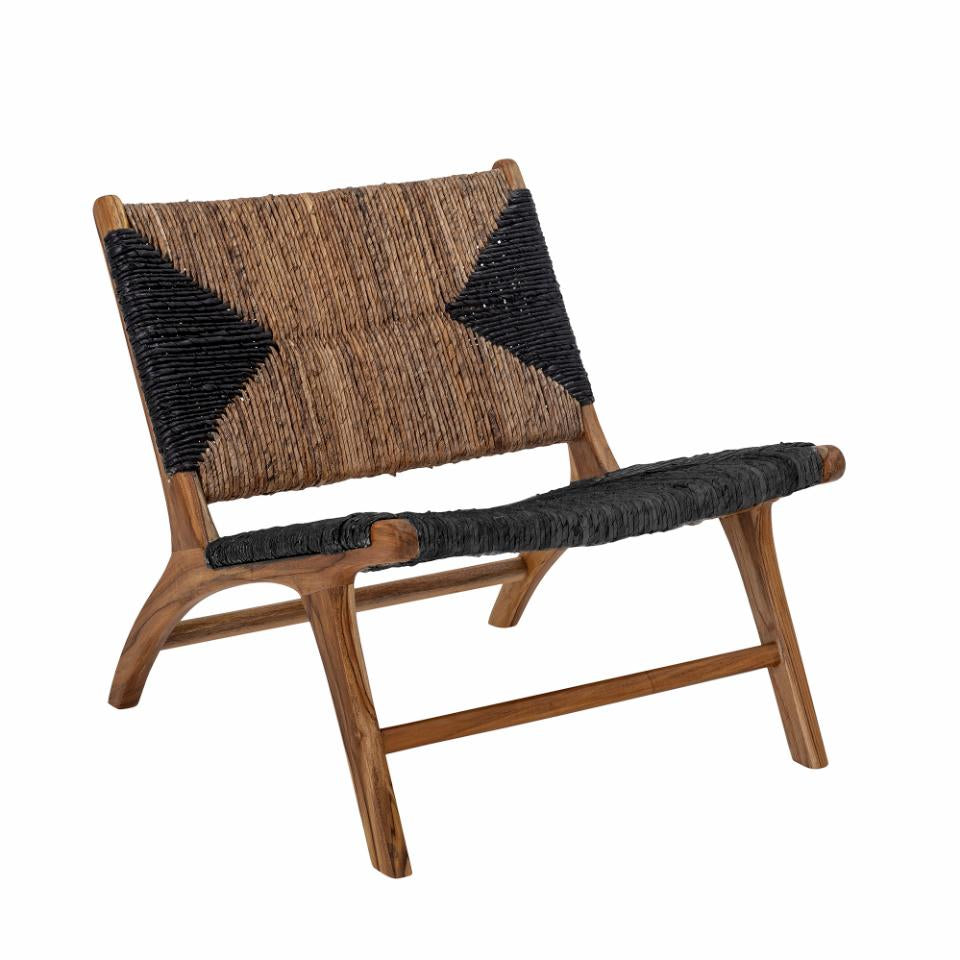 Grant Lounge Chair - Black / Teak