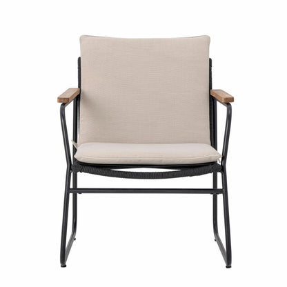 Hampton Lounge Chair 2pcs - Black / Metal