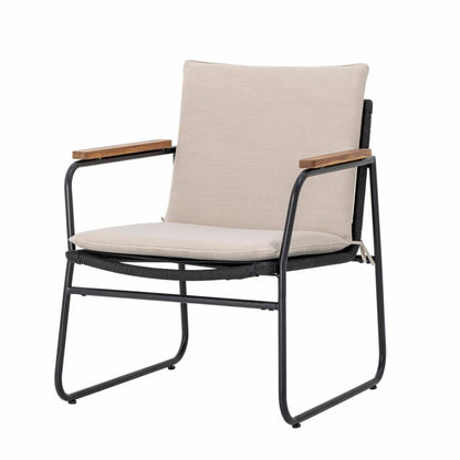 Hampton Lounge Chair 2pcs - Black / Metal