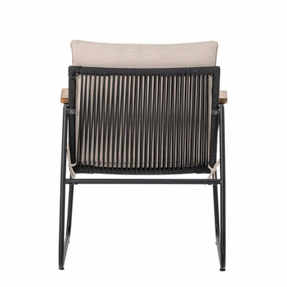 Hampton Lounge Chair 2pcs - Black / Metal