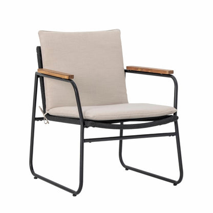 Hampton Lounge Chair 2pcs - Black / Metal