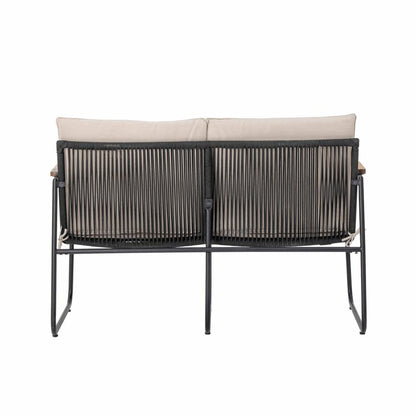 Hampton Sofa - Black / Metal