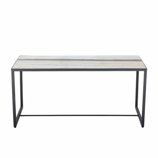 Ines Coffee Table - White / Marble