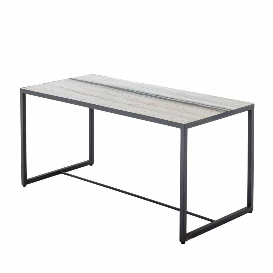 Ines Coffee Table - White / Marble