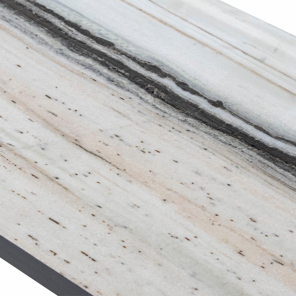 Ines Coffee Table - White / Marble