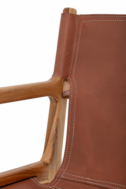 Ollie Lounge Chair - Brown / Leather