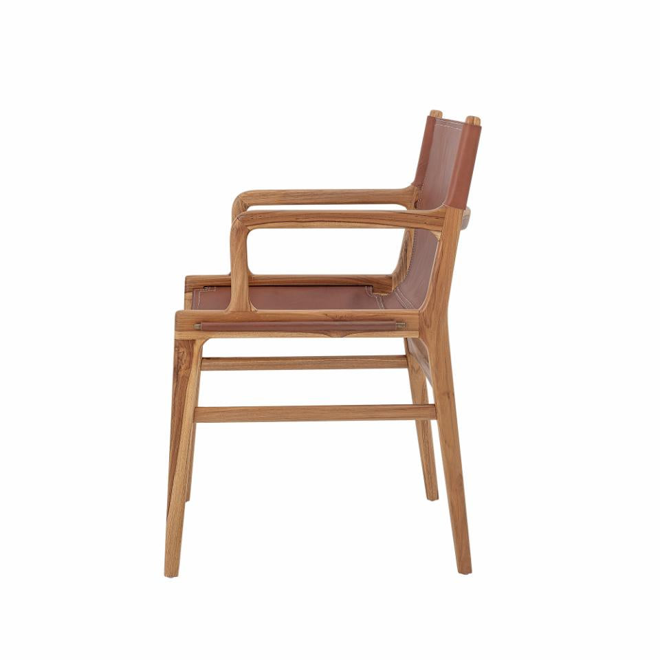 Ollie Lounge Chair - Brown / Leather