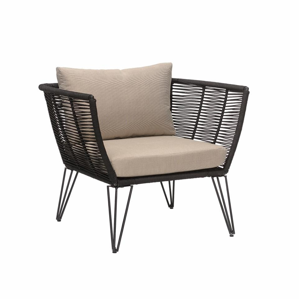 Mundo Lounge Chair 2pcs - Black / Metal