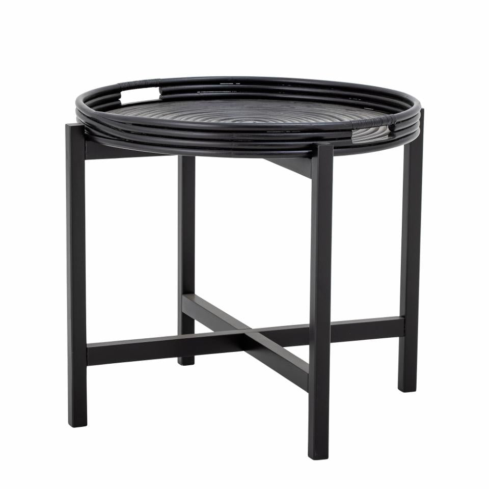 Mesa Milli Tray - Negro / Ratán