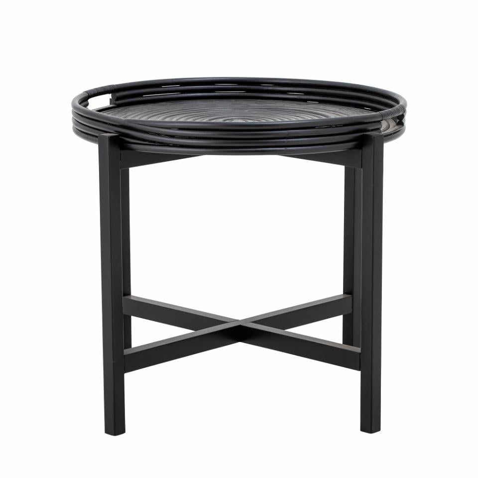 Milli Tray/Side Table - Black / Rattan