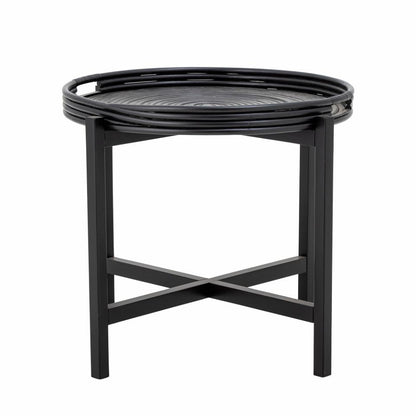 Mesa Milli Tray - Negro / Ratán