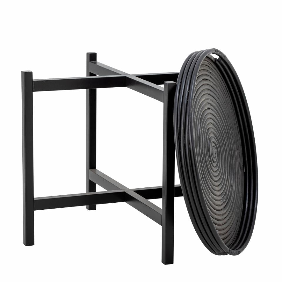 Milli Tray/Side Table - Black / Rattan