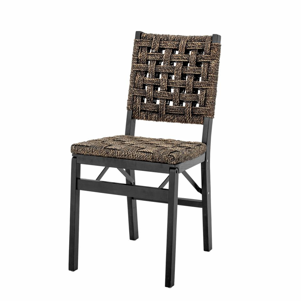 Manel Dining Chair 2pcs - Brown / Water Hyacinth