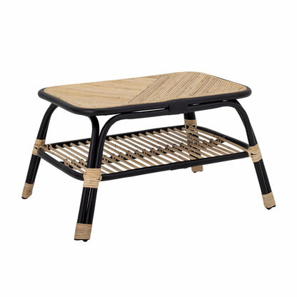 Loue Side Table - Nature/Black / Rattan