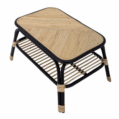 Loue Side Table - Nature/Black / Rattan