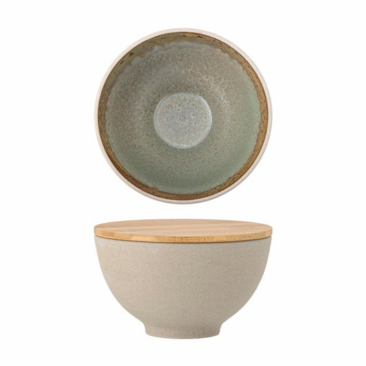 Lee Bowl w/Lid Ø19,5 cm - Set of 2 - Nature