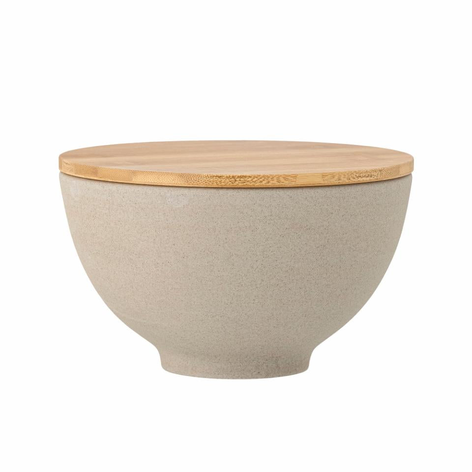 Lee Bowl w/Lid Ø19,5 cm - Set of 2 - Nature
