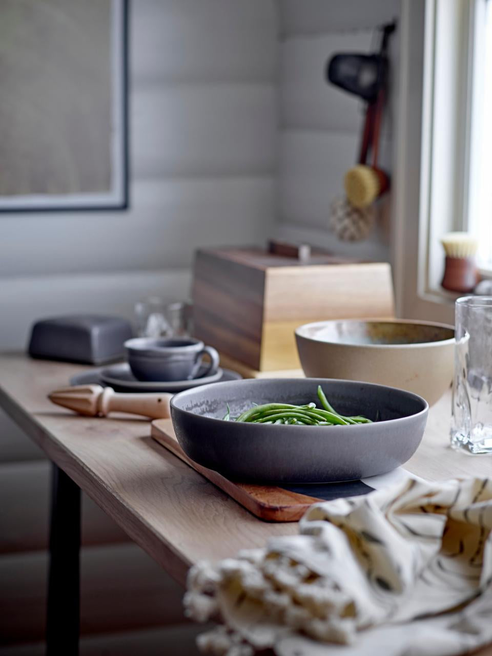 Lee Bowl w/Lid Ø25 cm - Set of 2 - Nature
