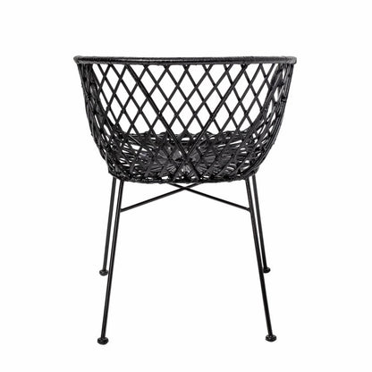 Kama Lounge Chair 2pcs - Black / Rattan