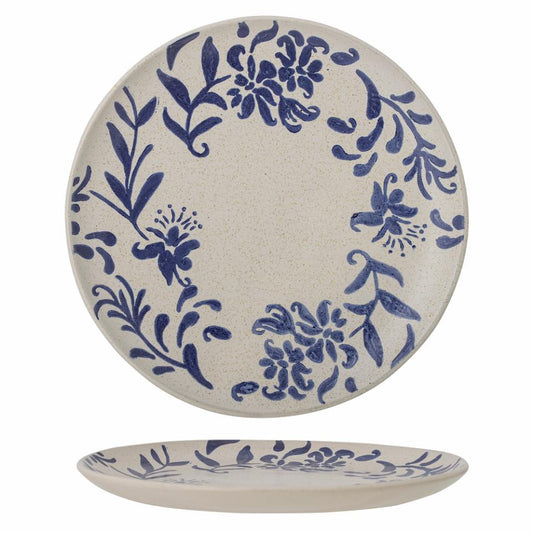 Petunia Plate Ø24 cm - Set of 4 - White/Blue