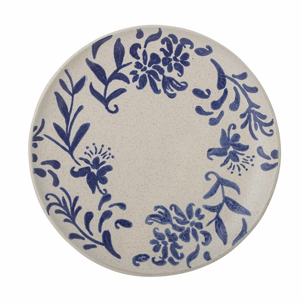 Petunia Plate Ø24 cm - Set of 4 - White/Blue