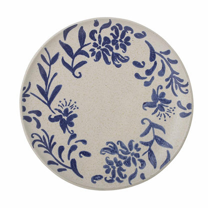 Petunia Plate Ø24 cm - Set of 4 - White/Blue