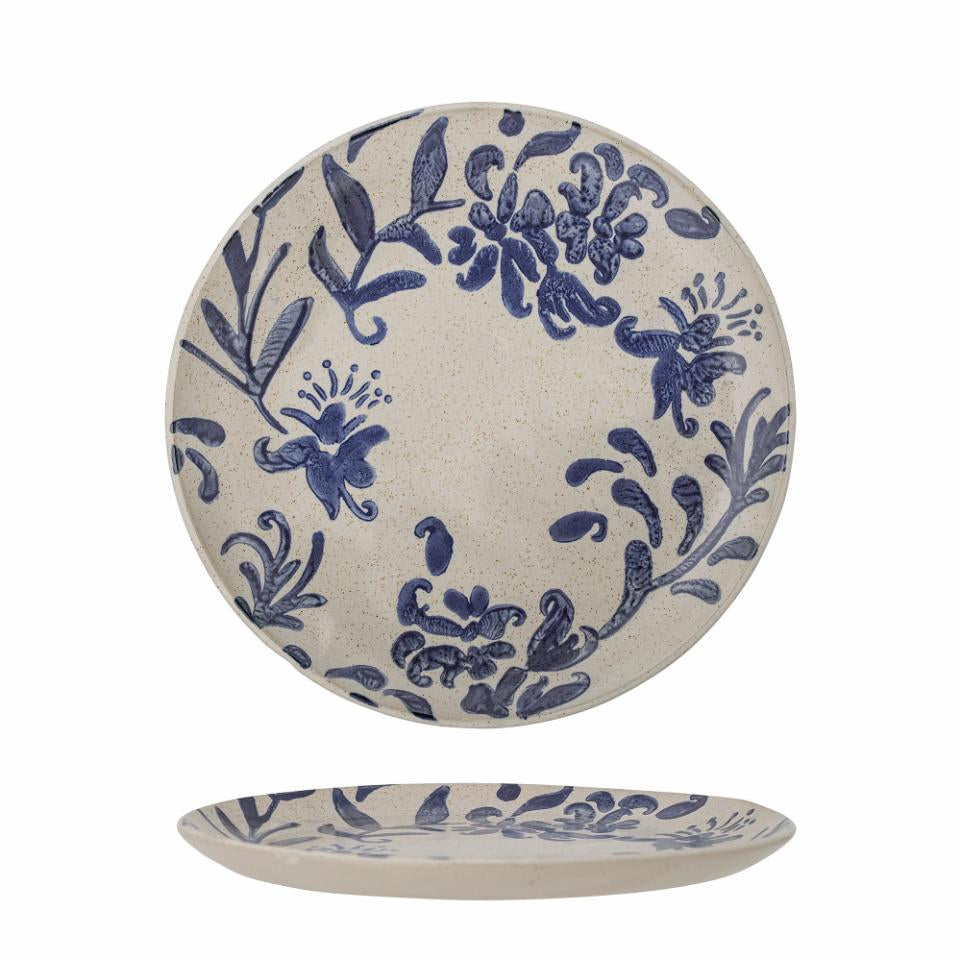 Petunia Plate Ø19 cm - Set of 4 - White/Blue