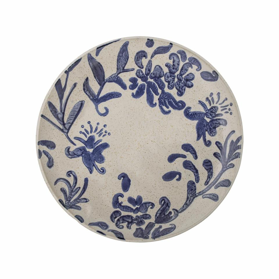 Petunia Plate Ø19 cm - Set of 4 - White/Blue